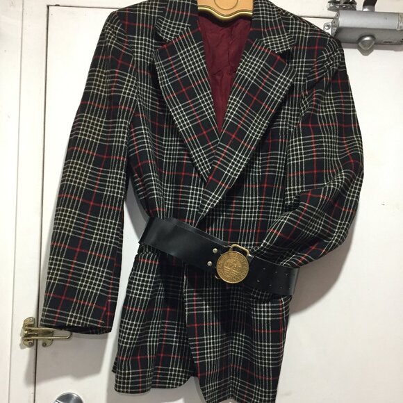 VINTAGE SIMPSONS WOOL BLEND PLAID JACKETS SIZE 46T - Picture 5 of 10